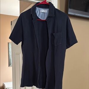 Denim & Flower Black Casual Button Down Shirt